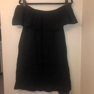 Aerie black off the shoulder beach dress Size M